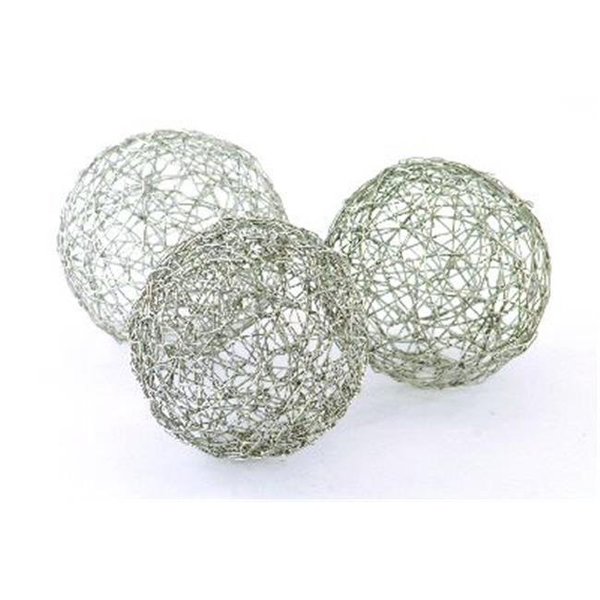 Modern Day Accents Modern Day Accents 3278 4 in. D Wire Spheres -Box of 3 3278